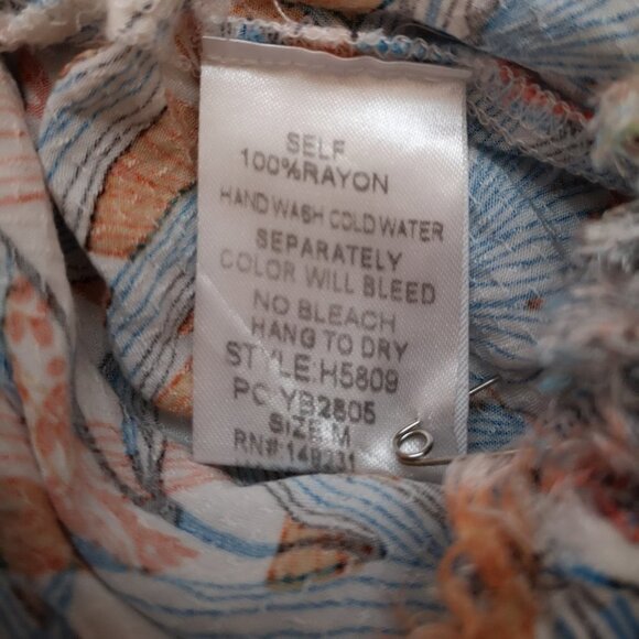 2/$30.00 Mix & Match - Self Ladies Boho Style Elastic Waist Wide Leg Pants - Picture 4 of 5